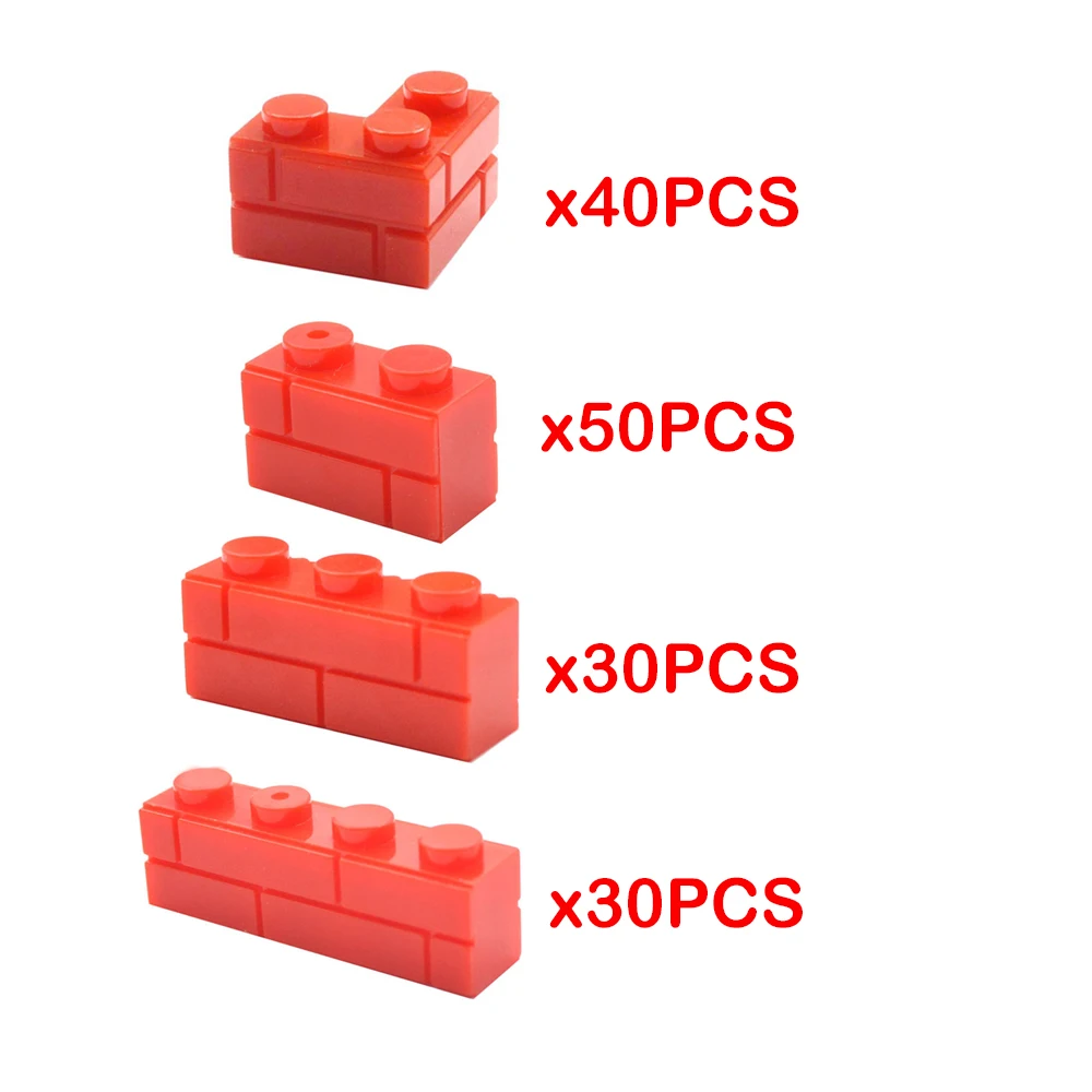 MOC – pièces de figurines murales, blocs de construction, briques épaisses, accessoires de ville, sacs de sable, escaliers, clôture à monter soi-même, 98283 15533 6020