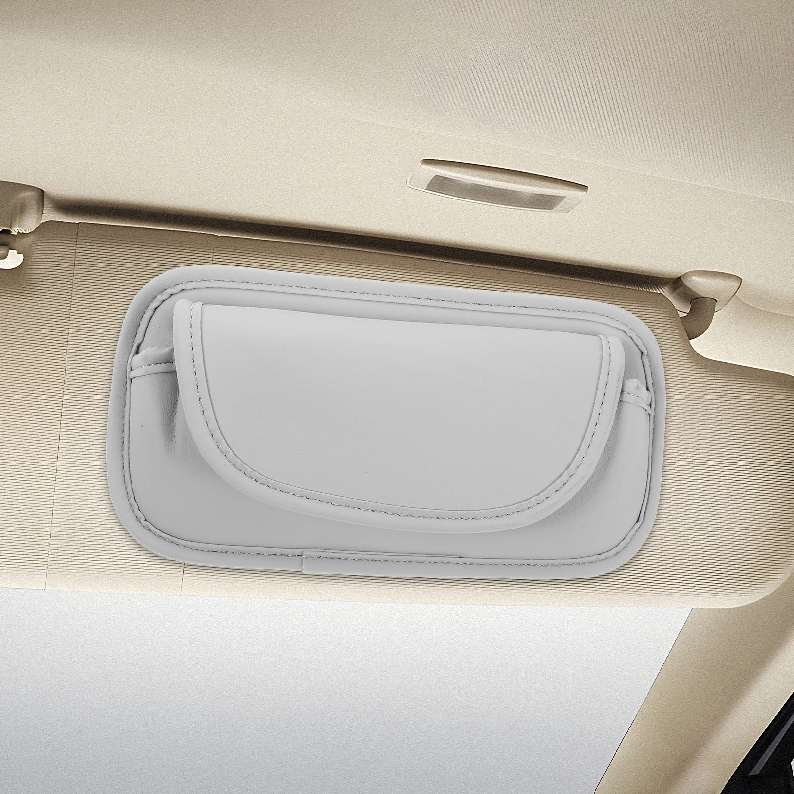 

Glasses Clip Car Sunglasses Organizer Auto Holder Case Pu Visor Accessories
