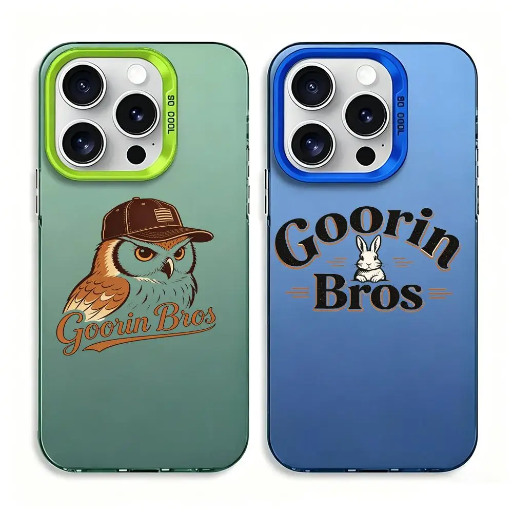 Funda para Teléfono 1P-Goorin Bros Plateada, Moderna, con Estampado, Protectora, Compatible con Todas las Series de iPhone 11/12/13/14/15/16