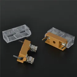 10PCS 5*20MM GLASS FUSE HOLDER with Transparent Cover 5*20 Insurance Tube Socket Fuseholder for 5X20MM 5X20 Fuse PCB BOARD