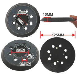 1Pc Backing Pad 5 inch Sanding Disc Pad 8-Hole Hook & Loop Orbital Sander Pad Replacement For Dewalt DWE64233 N329079 Accessory