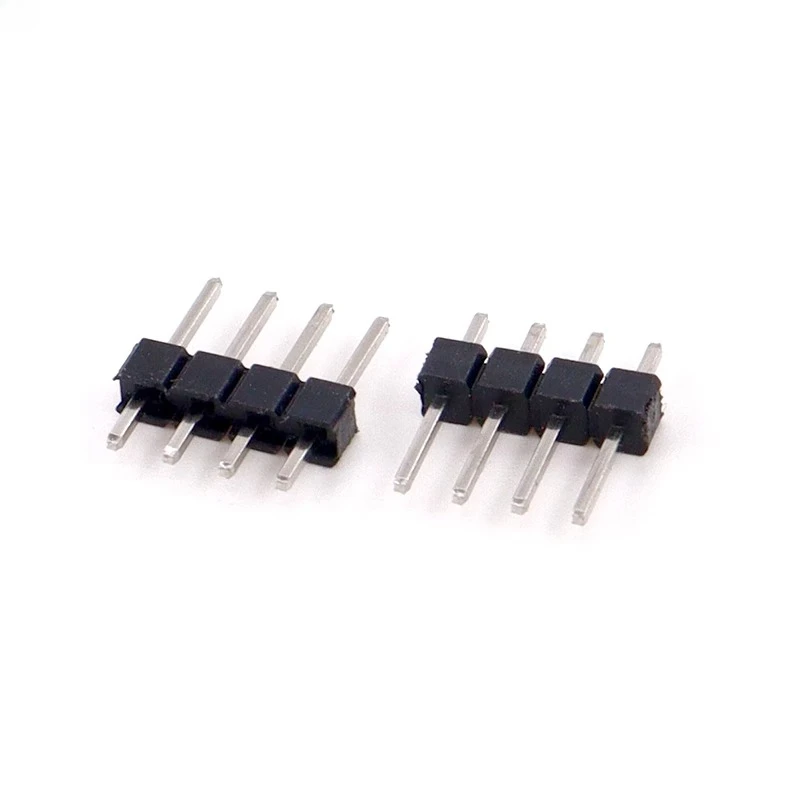 

10Pcs Single Row Straight Pin Set 2.54mm Spacing PBT 1x2 to 40 Pin Options for Electronics DIY High Contact Reliability