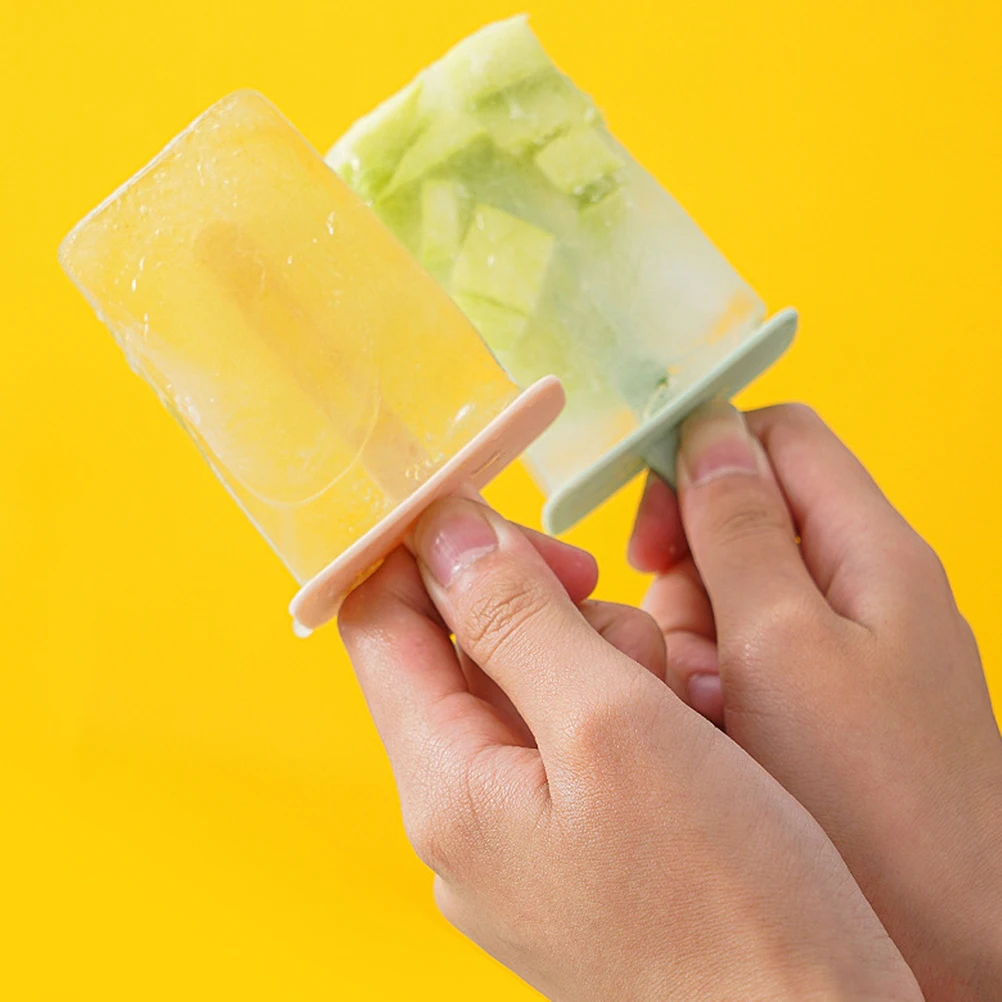 

2Pcs Ice Box Mold Food Grade Plastic Reusable Popsicle Maker Homemade Cream Tool DIY Molds Treats Juices Yogurt Fruit