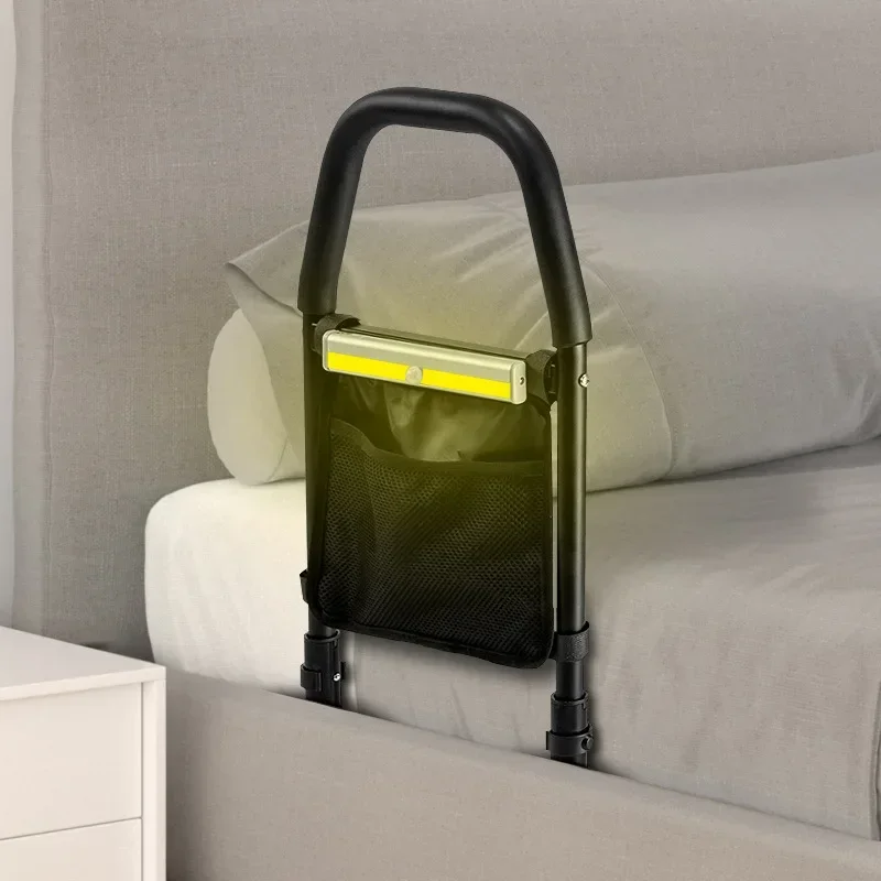 

Household Bedside Handrail Guardrail with Light Lamp Elderly Safe Mobility Aid for Getting Up Durable Get Up Auxiliary Device