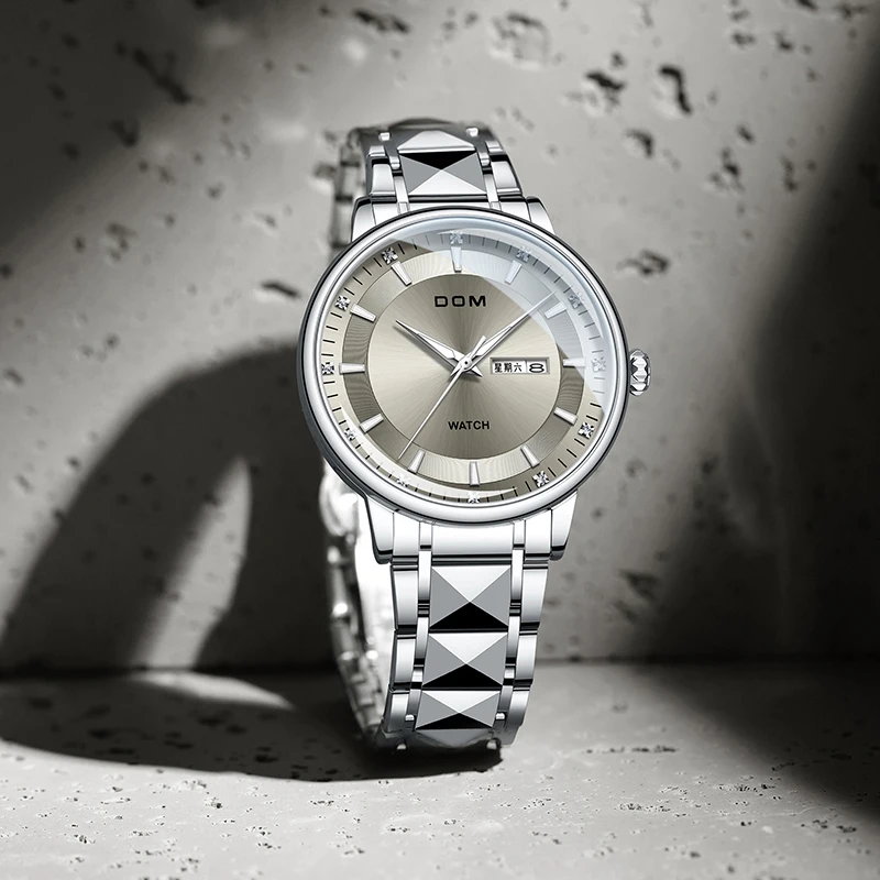 DOM New Hot Men's Watch Fashion Simple Watch Male Commerce Watch Steel Mesh Sports Wristwatches Quartz Simple Casual Watch 8835