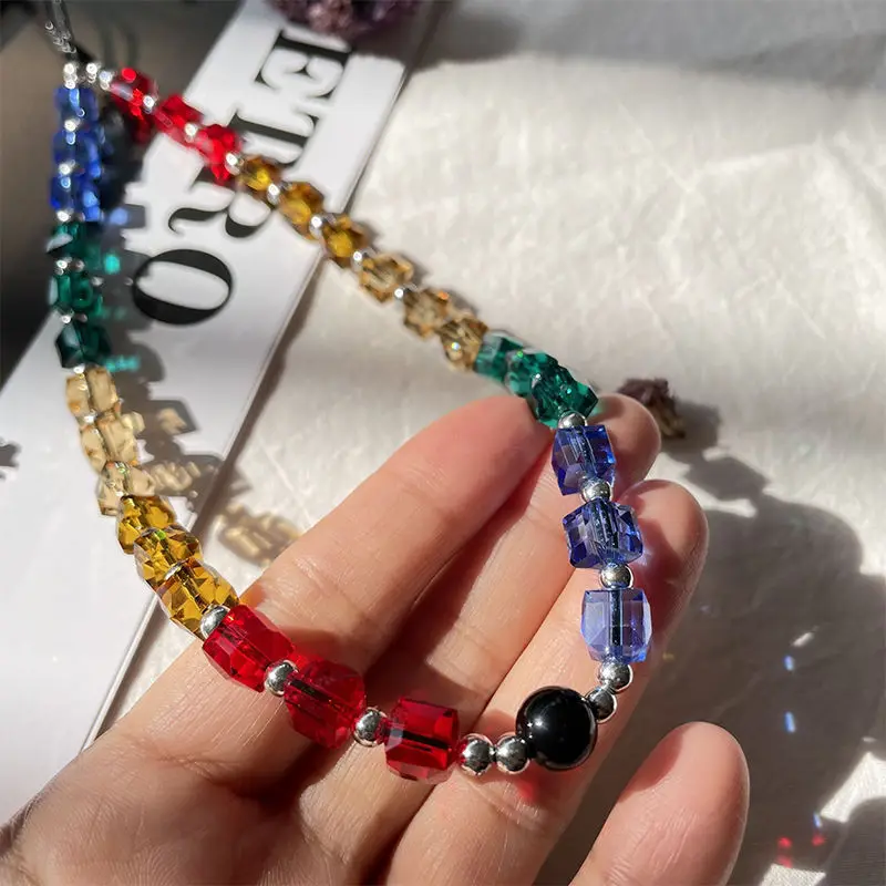 

Super Shiny Colored Artificial Crystal Camera Bracelet Beads For Mobile Phone Chain Lanyard High End Niche Keychain