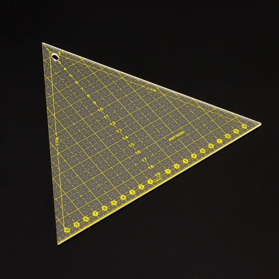 Patchwork Sewing Ruler Large Triangle Equilateral 23cm Yellow Ruler DIY Sewing & Quilting Tools 1pc