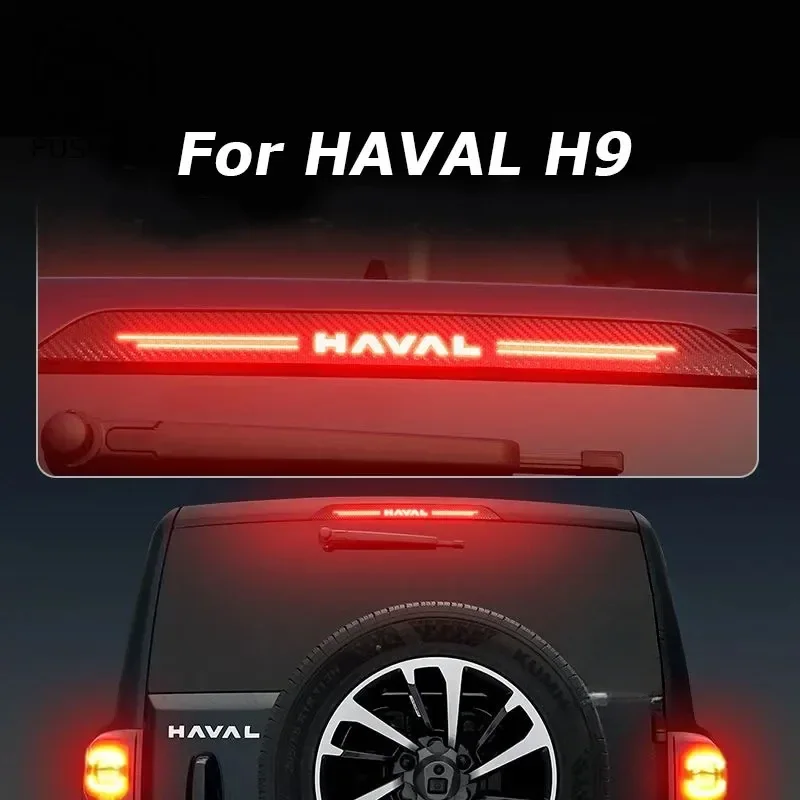 For HAVAL H9 MKII 2nd 2024 2025 Decals High Mounted Stop Brake Lamp Light Car Styling Rear Fog Lamp Sticker Accessories