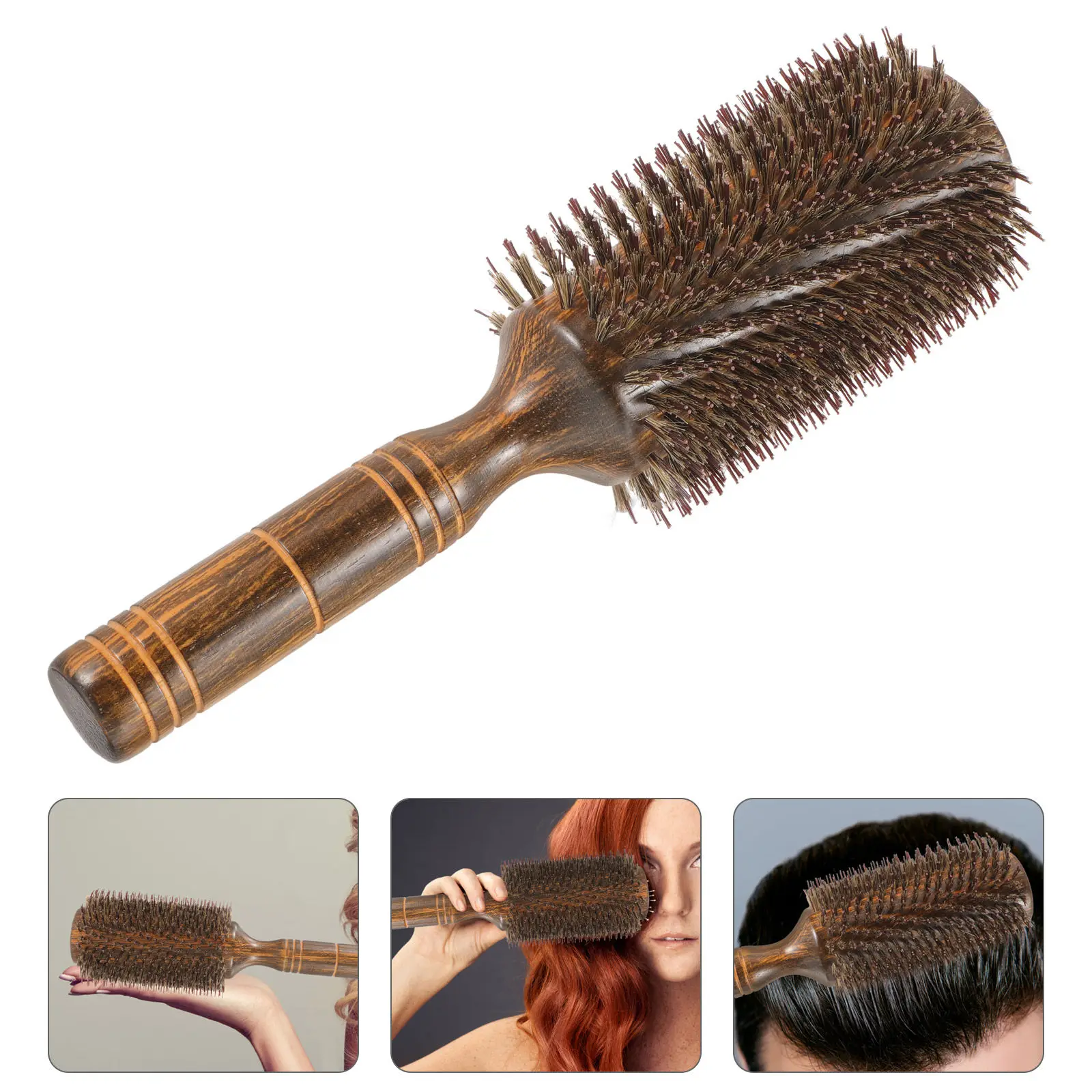 

Round Brush for Blow Drying Curly Hair Wet Or Dry Use Big Roll Hairbrush Detangle Knots Stimulate Scalp Healthy
