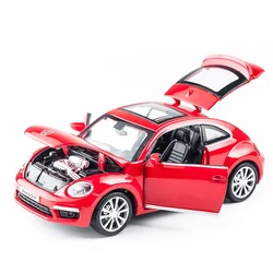 Modelo de coche Volkswagen Beetle 1:32, colección de coches de aleación fundidos a presión para niños, regalos de juguete para niños, vehículos de juguete A134