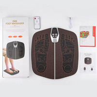 Hot Sell Electric EMS Foot Massager Pad Muscle Stimulator Foot Cushion Foldable Foot Massager Mat With Remote Control