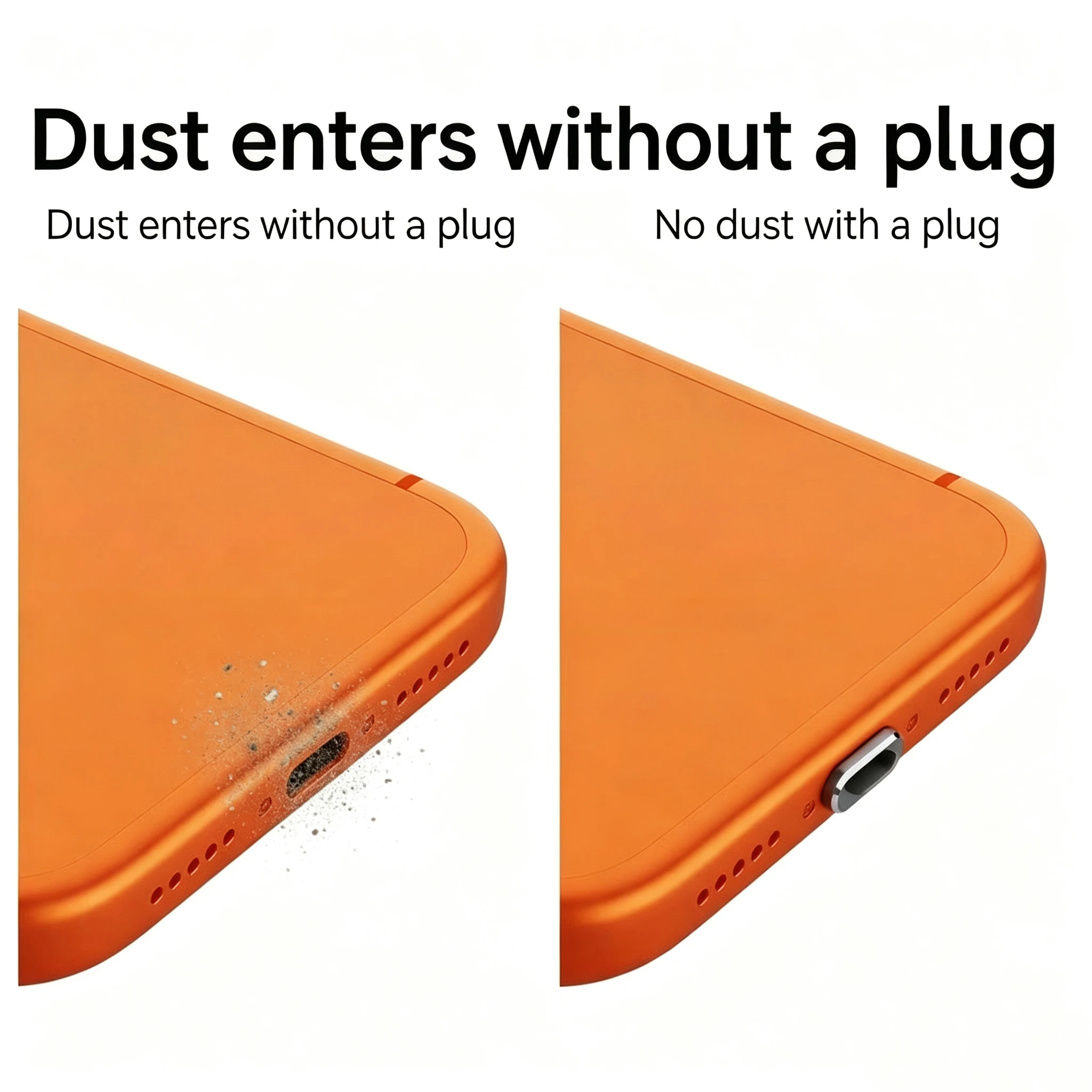 6/1Pcs Type C Charging Port Protector Stopper Cap Cover DIY Dust Plugs Pendant for iPhone 17 Samsung Anti-Dust Plug with Hole view 4
