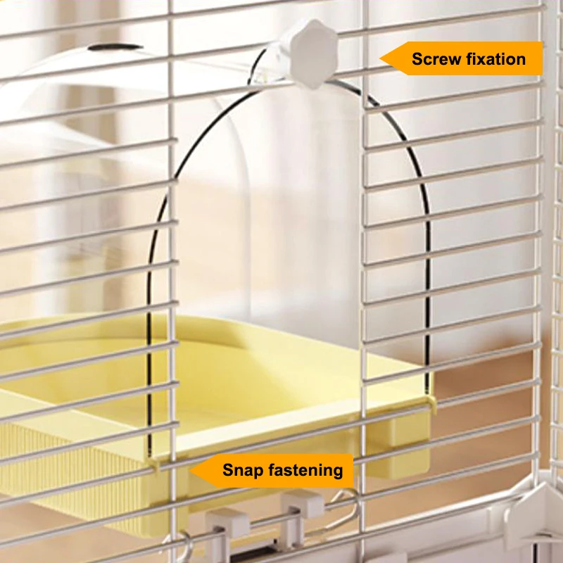 Parrot transparent bathtub. It can be used for bathing and feeding. There is an inlet for water at the top. Dry cleaning is avai view 4