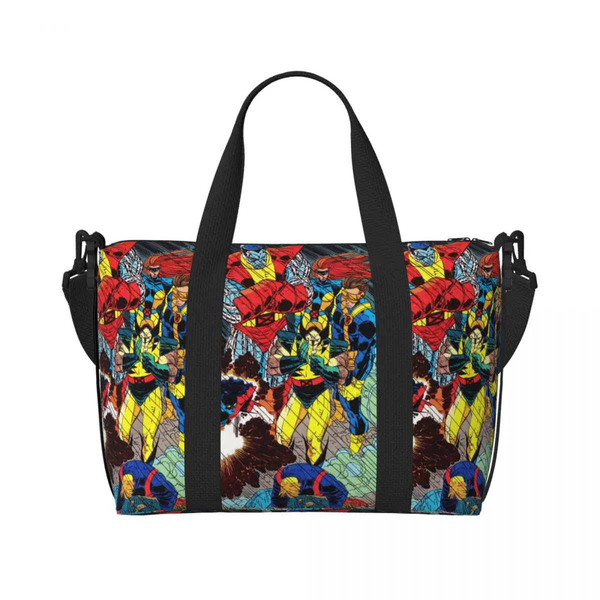 Custom Large X-Men Tote Bag Women Superhero Shopper Shoulder Gym Beach Travel Bag