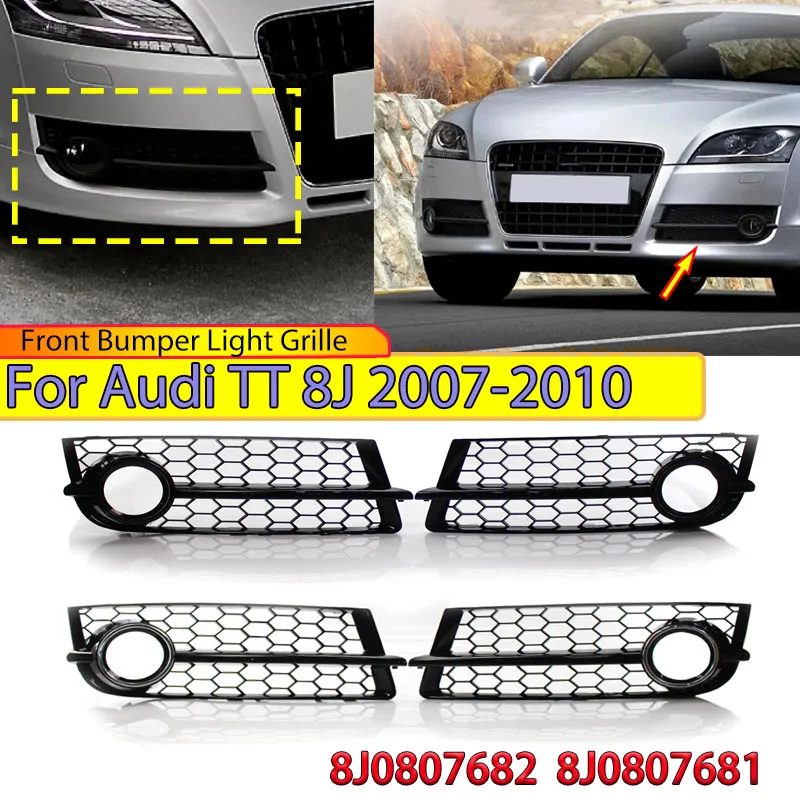 

Front Bumper Grille Honeycomb Mesh HEX Auto for Audi TT 8J 2007-2010 Fog Lamp Air Intake Grills Body Kit Guard Auto Part Tools