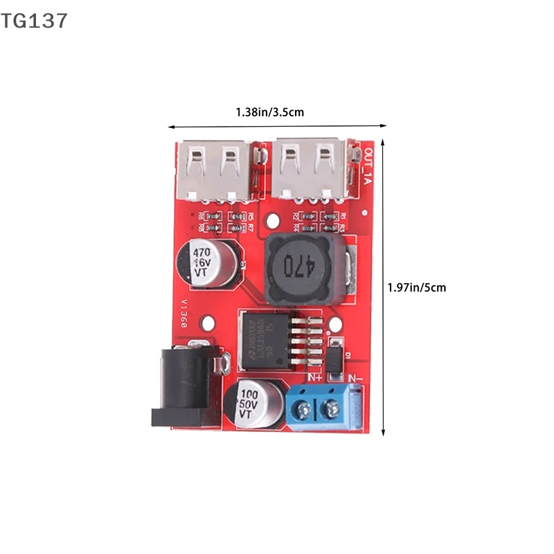 1Pcs DC-DC Step-down Converter 3A Voltage Regulated Power Module 9V 12V 24V 36V To 5V 3A Double USB Charge Car Charging Solar view 6