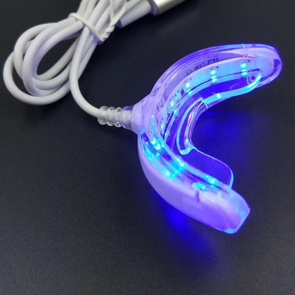 Househould LED Teeth Whitening Portable USB Charging Led Blue Light Dental Whitening Instrument Teeth Whitening Device Equipment