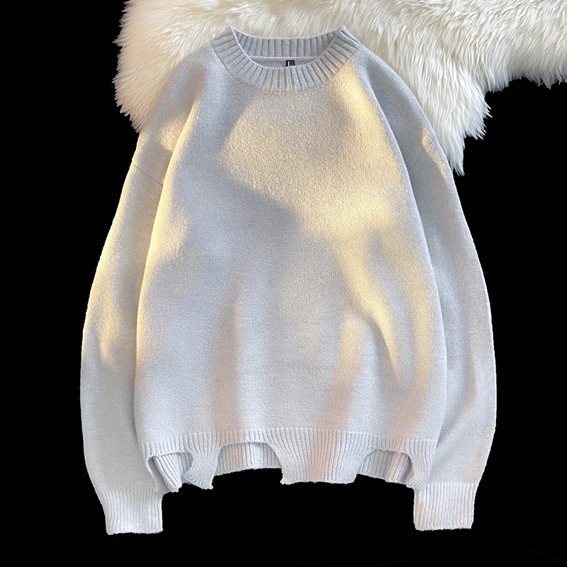 

Autumn Winter Fashion Round Neck Basic Long Sleeve Sweater Men Women Warm Sport Coat Tops Causal Knit Pullover Jacket Sweatshirt