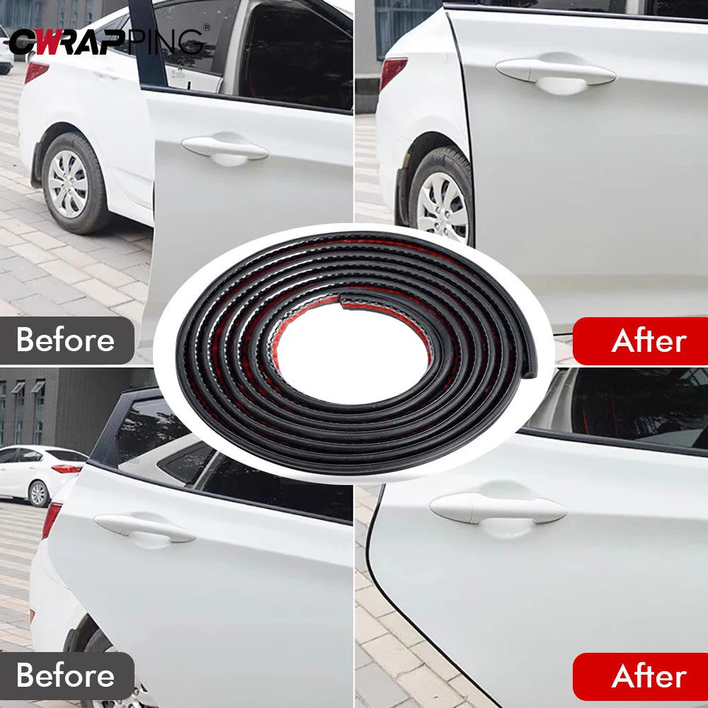 

5M Car Door Edge Sealing Strip PVC Scratch Protector Strip Anti-collision Stickers Door Anti-scratch Universal Car Accessories