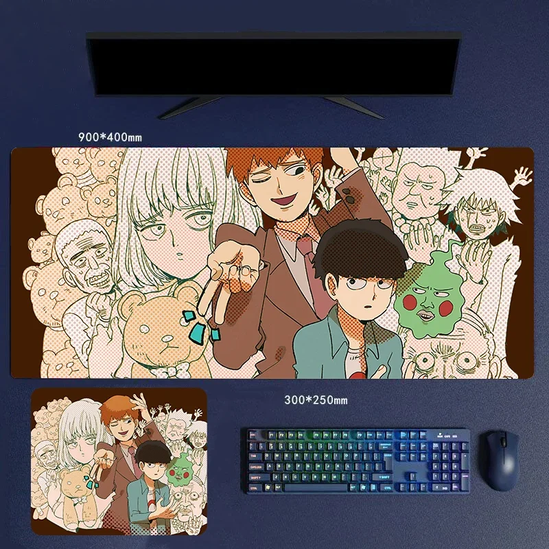 30/60/70/80cm Mob Shigeo Kageyama Reigen Arataka Anime HD Pattern Desk Mat Rubber Mouse Pads Character Animation Derivatives