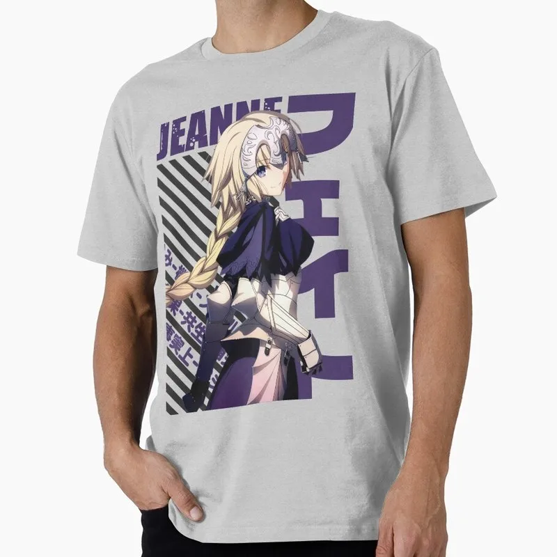Jeanne d'arc Fate Stay Night Anime Graphic T-Shirt Japanese Manga Vintage Print Unisex Short Sleeve Casual Streetwear Tee