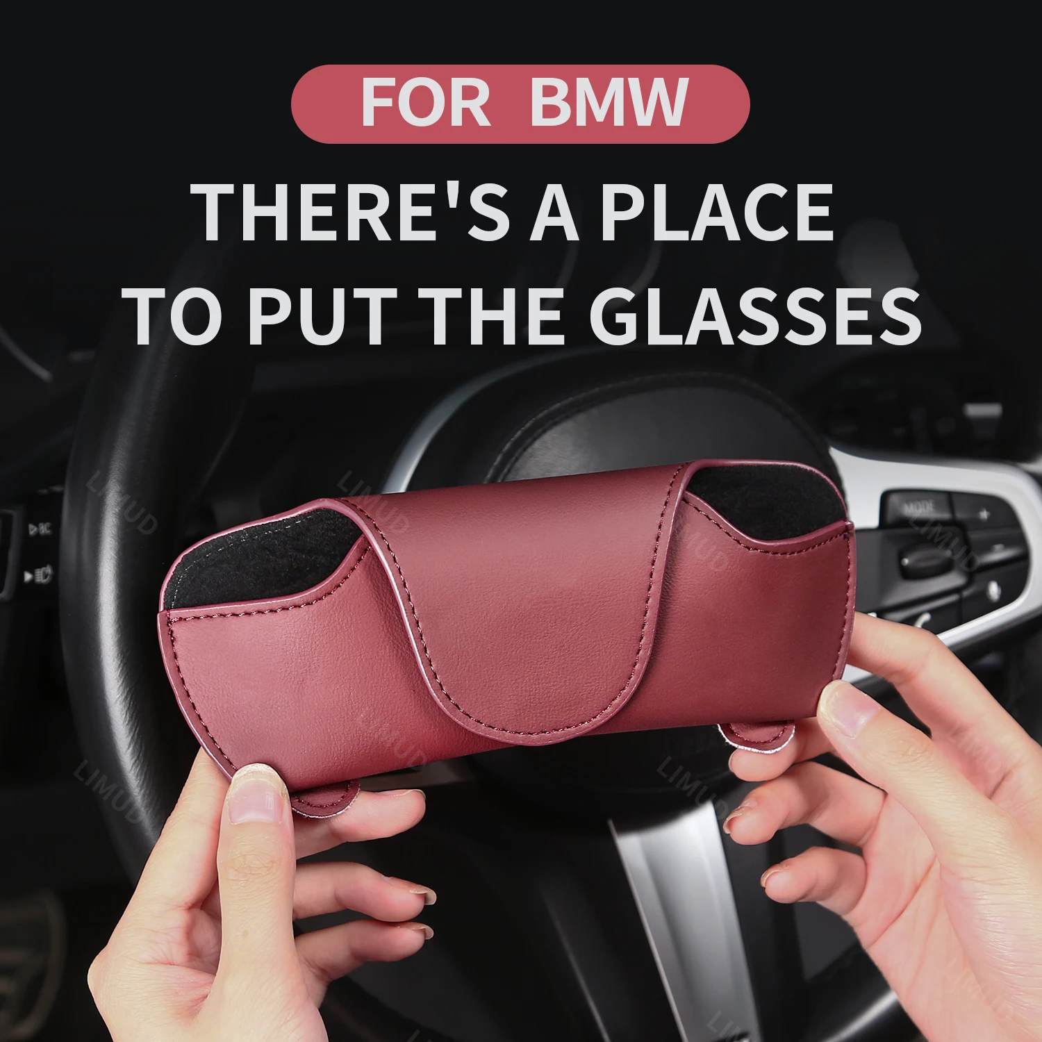 تخزين نظارات السيارة لسيارات BMW X1 F48 X2 F39 X3 G01 X4 G02 E46 E39 X5 G05 G11 Microsoft النظارات شماعات صندوق النظارات المنظم