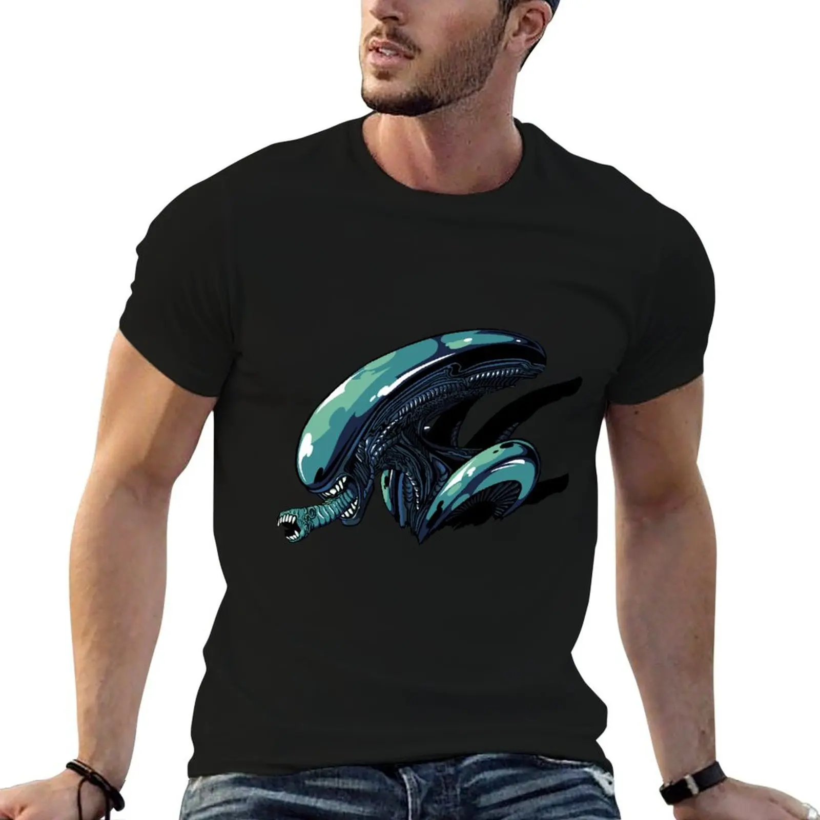 

Xenomorph Bust футболка мужская футболка дизайнерские аниме футболки для мужчин футболка