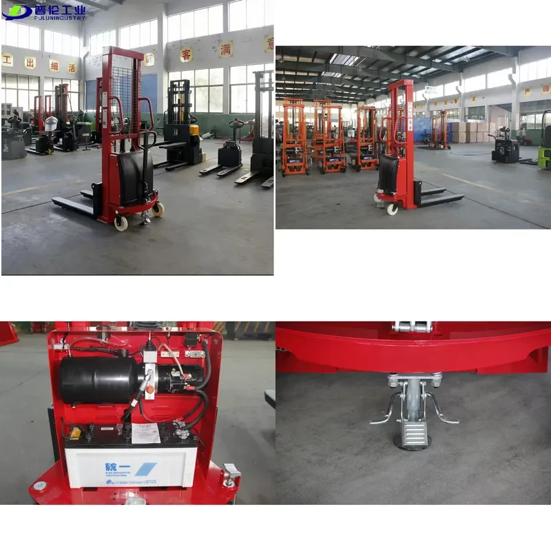 

Half-Electric Lithium-Ion Battery Pallet Stacker Crane Forklift Mobile Walkie Stacker Pallet Jack Vna Forklift Counterbalance