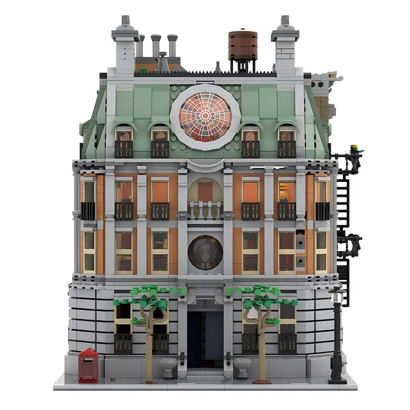 MOC Modular Apartment Building Sanctum Sanctorum Technology Street View Architecture Building Blocks Model Kid\'s Toys Gifts Sets