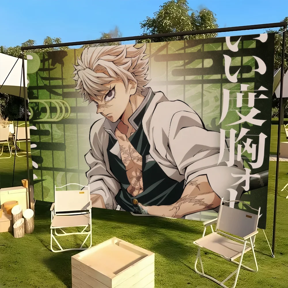 D-Demon S-Slayer Anime S-Shinazugawa S-Sanemis flag College Bedroom Living Room Home Dorm Decor Funny Tapestry Garage Bar Wall