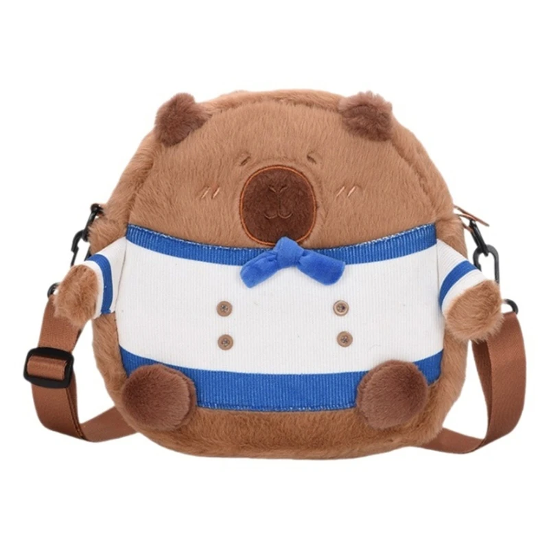 

Women Plush Shoulder Bag Lovely Capybara Crossbody Bag Aesthetic Handbag Simple Bag Toy Bag for Daily