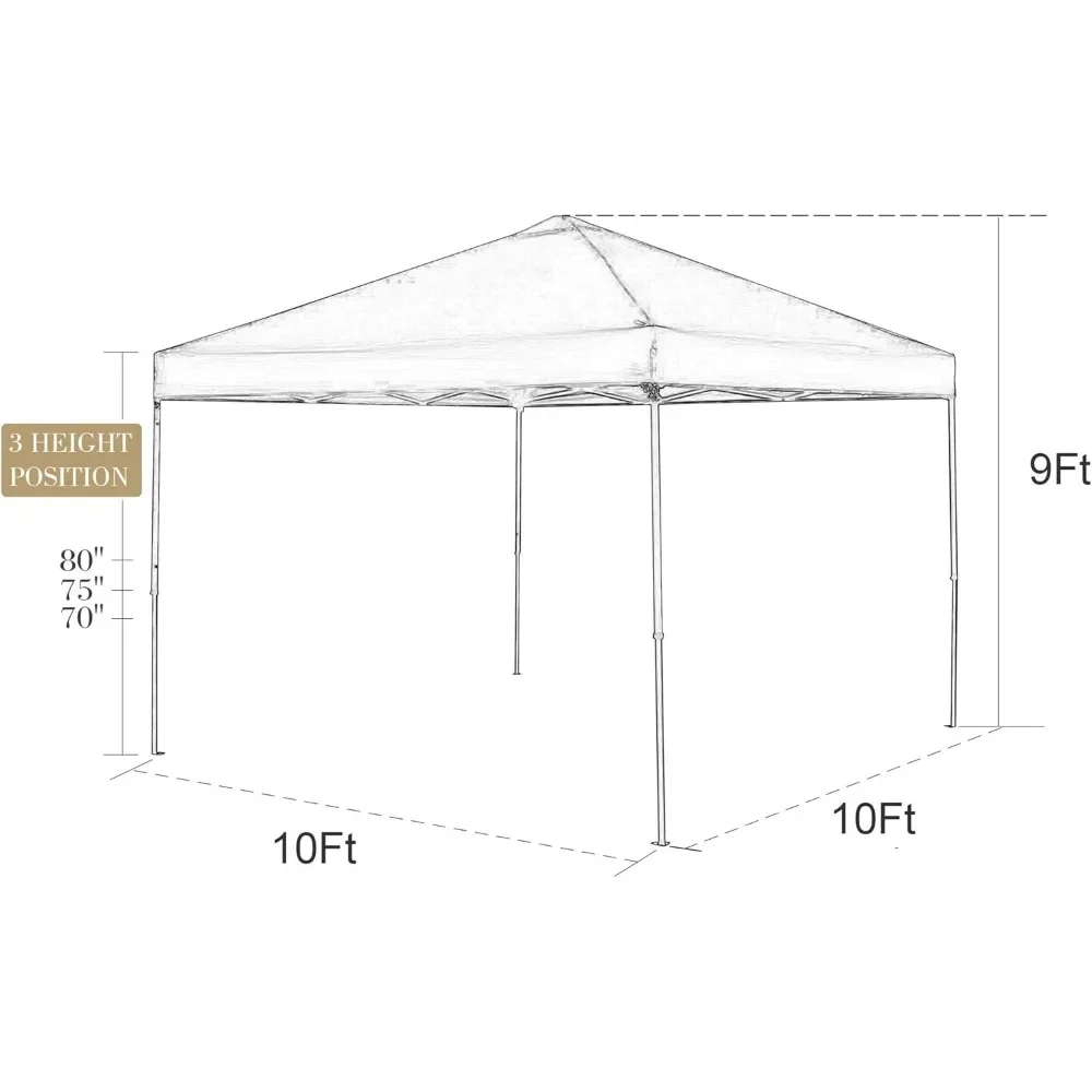 Outdoor Portable Pop-Up Canopy Tent with Roller Bag