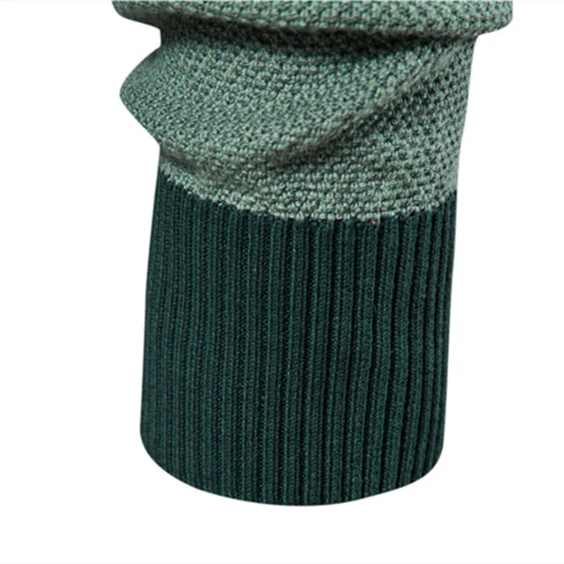 男性ストライプスプライシングセーターラウンドネック長袖プルオーバーニットセーターカジュアルジャンパーストリートレギュラー秋 2025