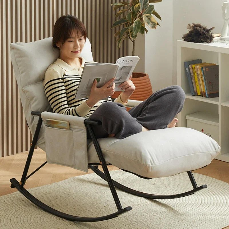 

Rocking Chair Home Leisure Ins Rocking Chair Sofa Adult Bedroom Recliner Small Apartment Nordic Balcony Lazy Sleeper Sofa