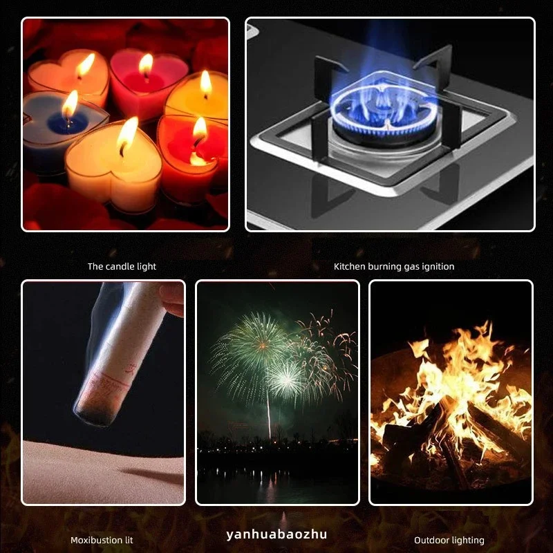 10pcs Igniter Electronic Ignition Gas Stove Natural Gas Kitchen Extended Pulse Long Nose Lighter Open Flame Lighters