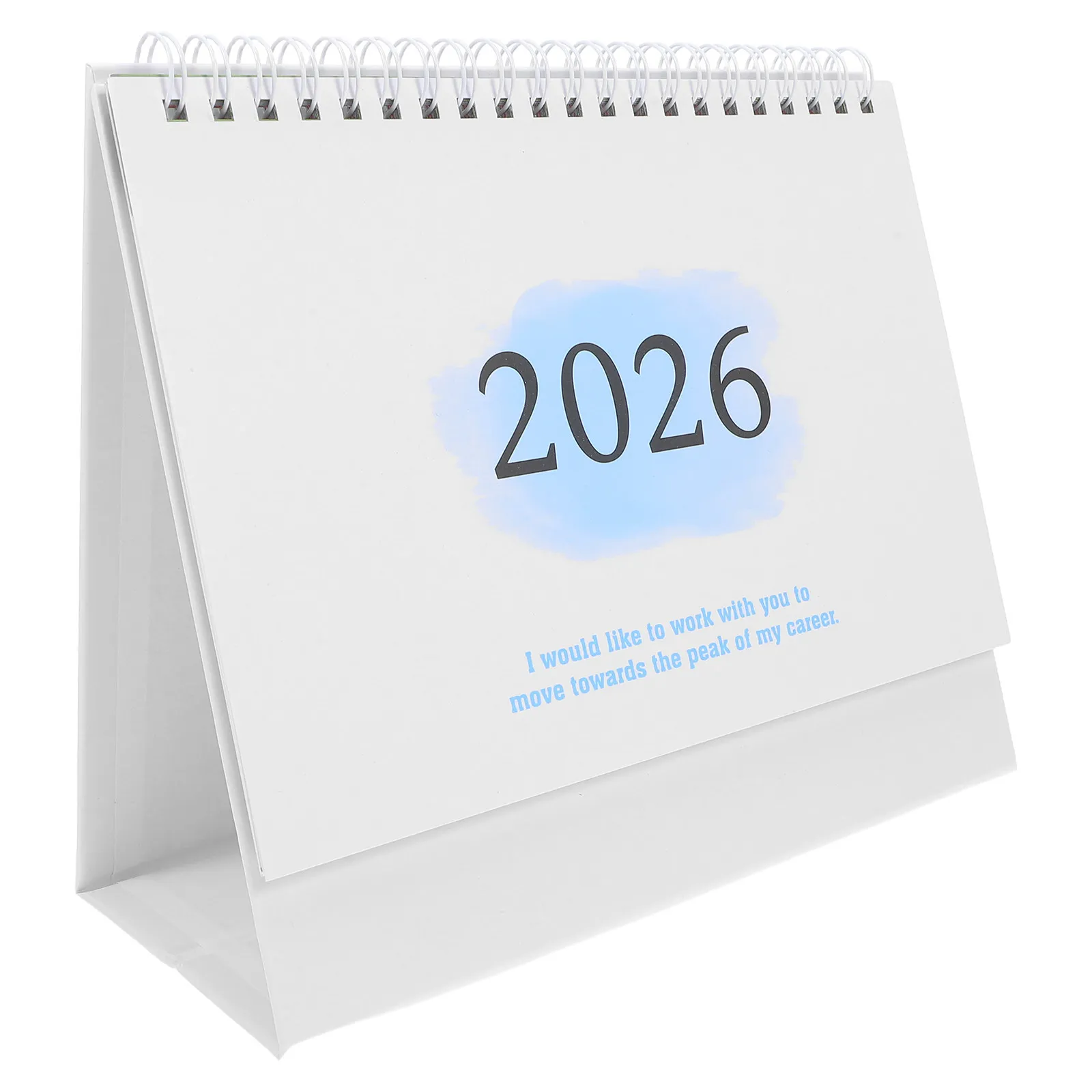 

2026 Small Standing Calendar Flip Desk Planner from July 2025 to December 2026 Paper Sky-Blue Home Office Use