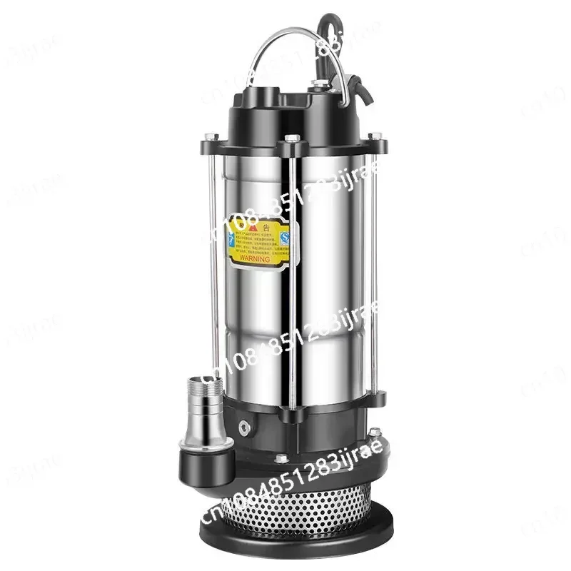 220V Stainless Steel Submersible Pump Agricultural Pumping Garden Tools Underwater Sewage Self-priming Pump Drainage Lrrigation