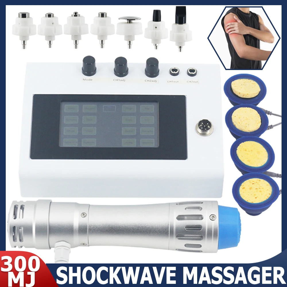 Physiotherapy Shockwave Machine EMS Effective ED Treatment Relieve Ankle Pain Professional 300MJ Shock Wave Relaxation Massager