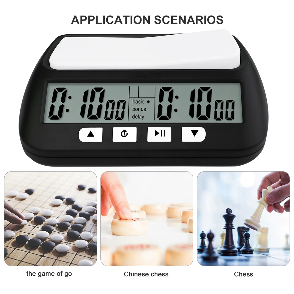 Professional Board Game Timer Count Up Down Chess Clock Digital Portable Chess Clock Timer Table Games for International Chess view 6