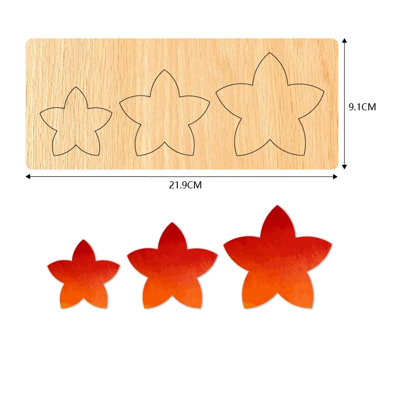 قالب قطع خشبي على شكل نجمة ZYC-818 مناسب لآلات القطع #5