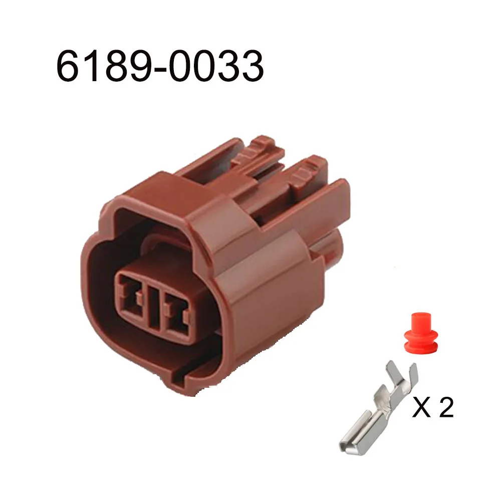 

100SET 6189-0033 auto Waterproof cable connector 2 pin automotive Plug famale male socket Includes terminal seal