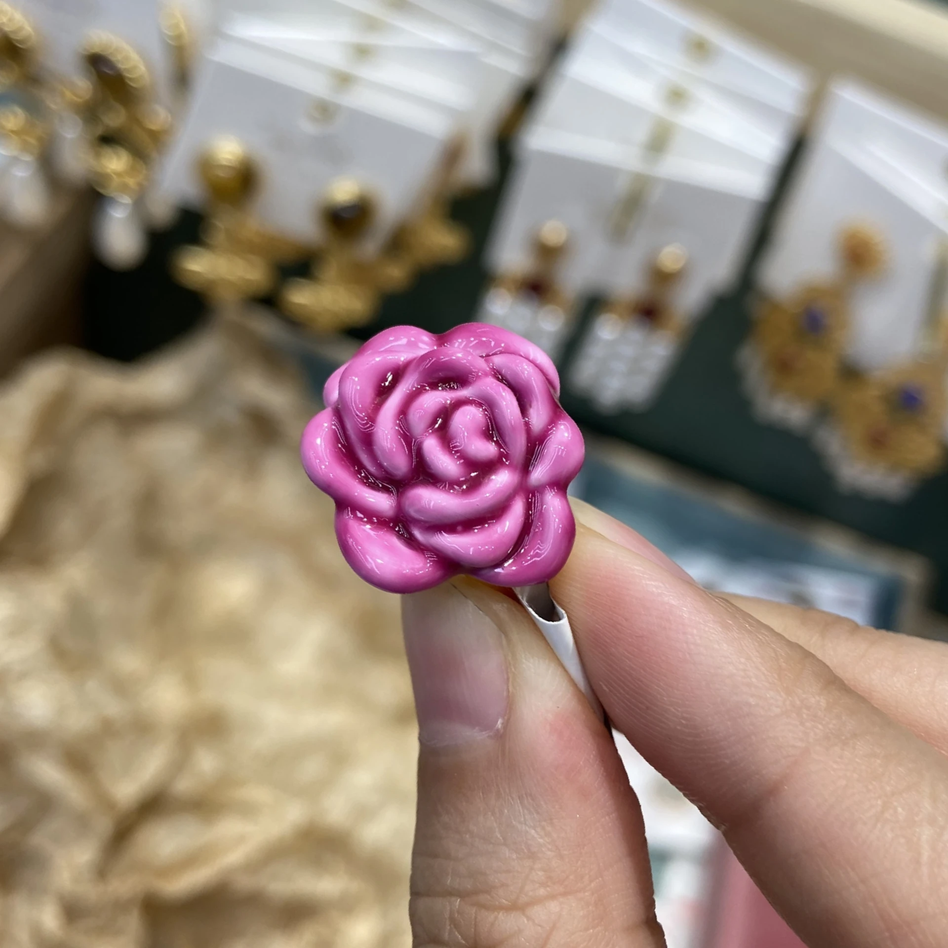 

Винтажные элегантные стильные кольца с розовой розой и 3D цветком, однотонное открытое кольцо с эмалью и гвоздиком, модный дизайн, женские украшения, подарок для девочки