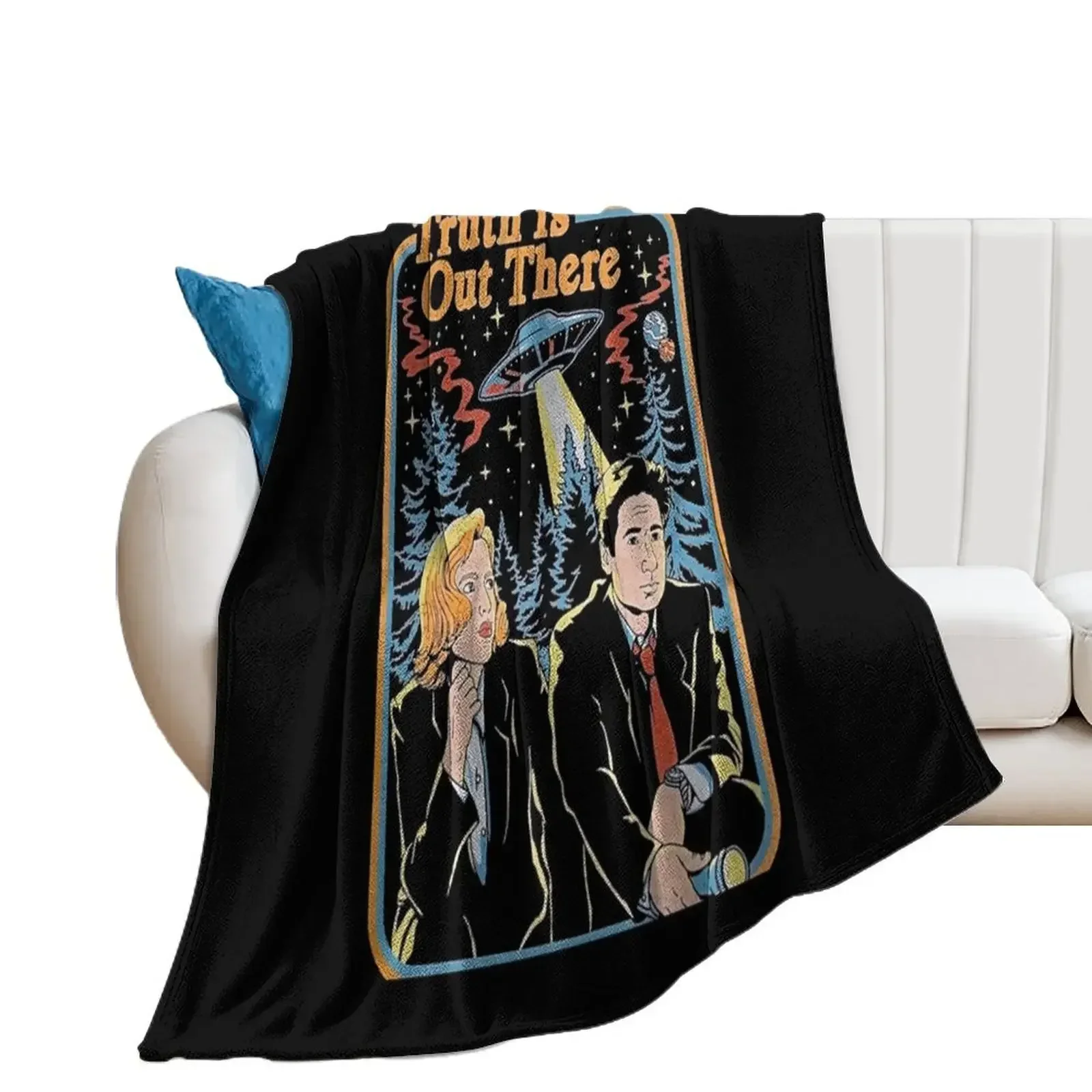 

The truth is out there - X Files funny, The truth is out there - X Files is hilarious Throw Blanket Flannel Shaggy Blankets