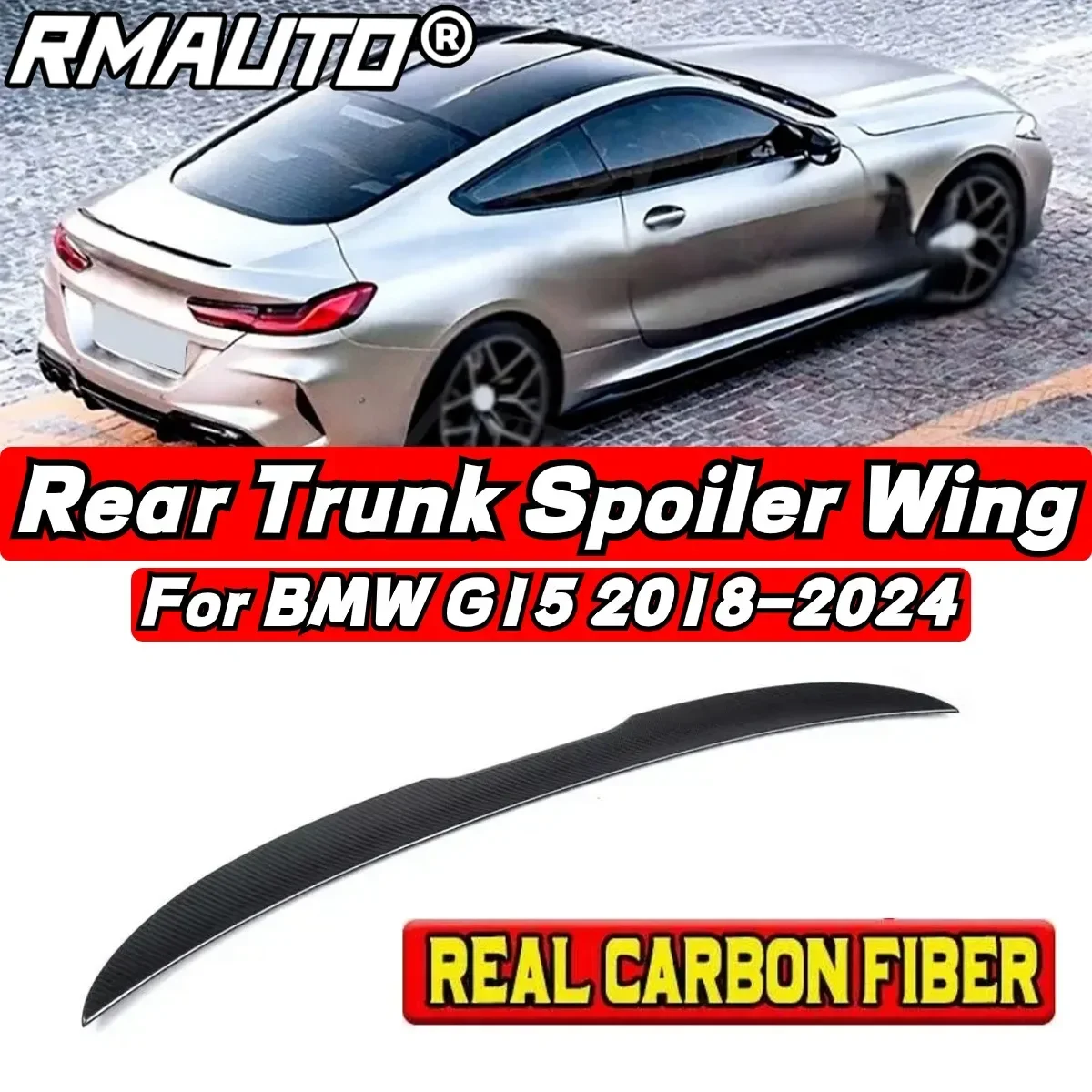 

BMW G14 Car Rear Trunk Spoiler Body Kit Gloss Black Car Rear Spoiler Wing For BMW 8 Series G15 Coupe 2018-2024 Car Accessories