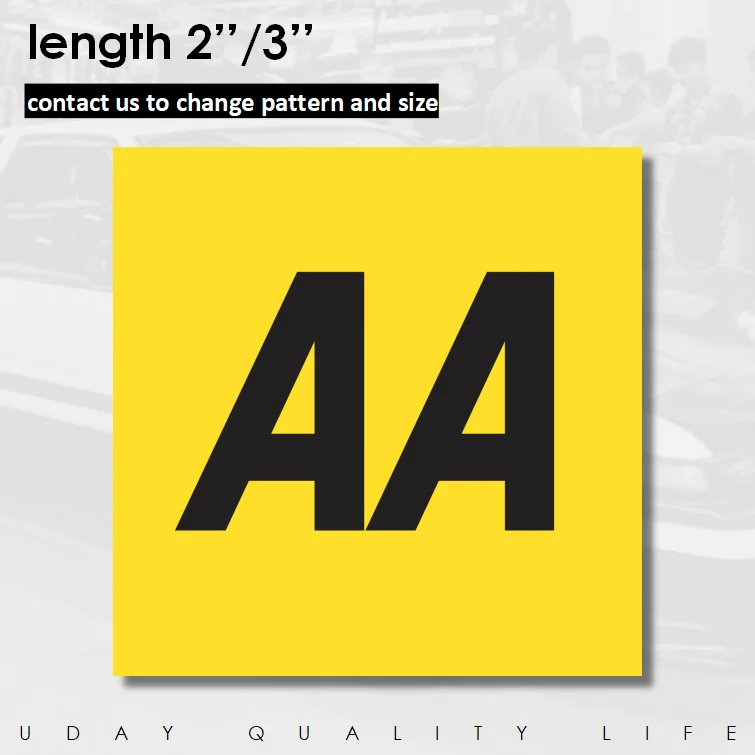 AA Limited Modern Style Car Sticker 2'' 3'' British motoring association Lable Decal Engine Oil Door Wall Windshield Nfs