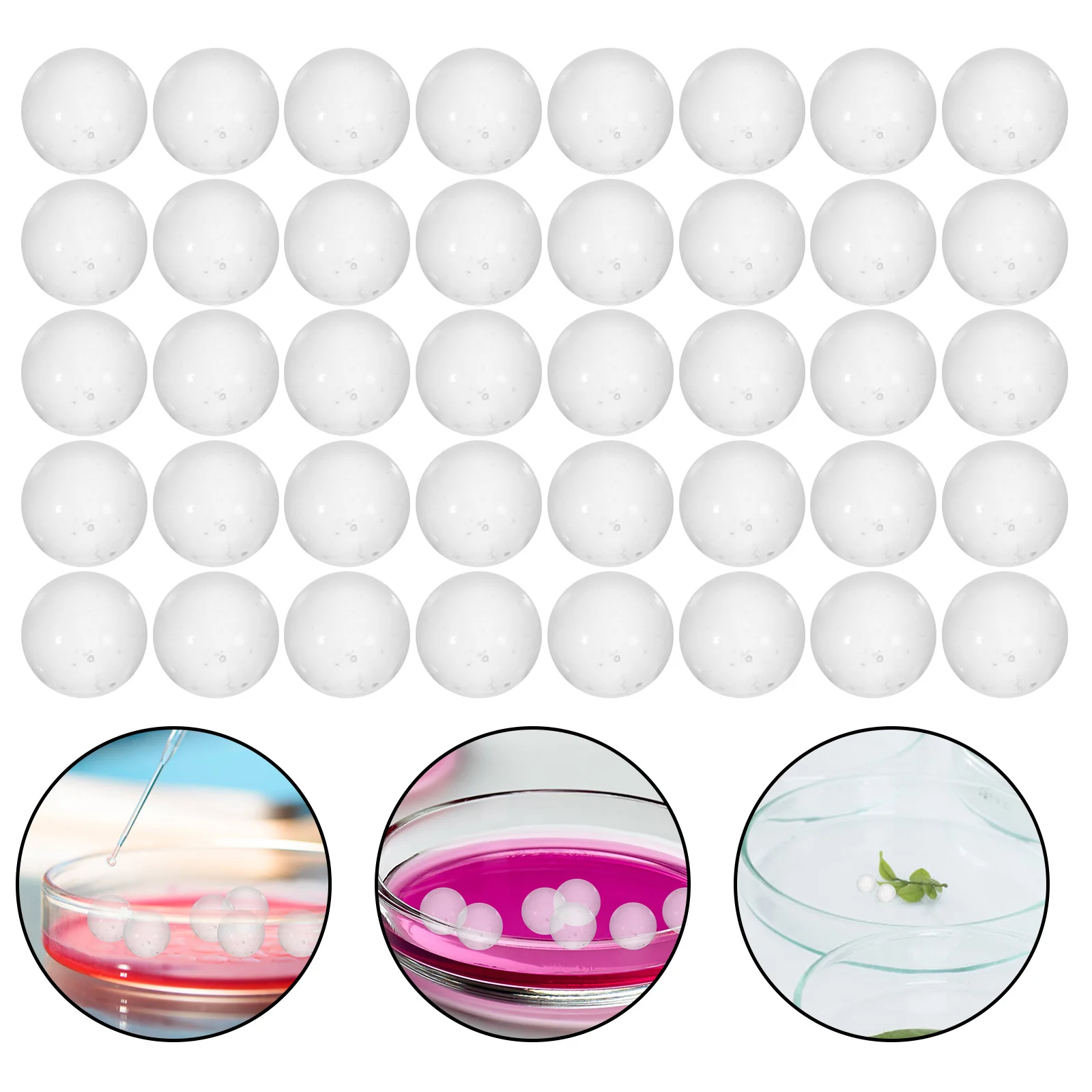 2000 Solid Glass Balls Clear Transparent Sphere Durable High Hardness Smooth Surface Compact Portable Glass Ball Sphere