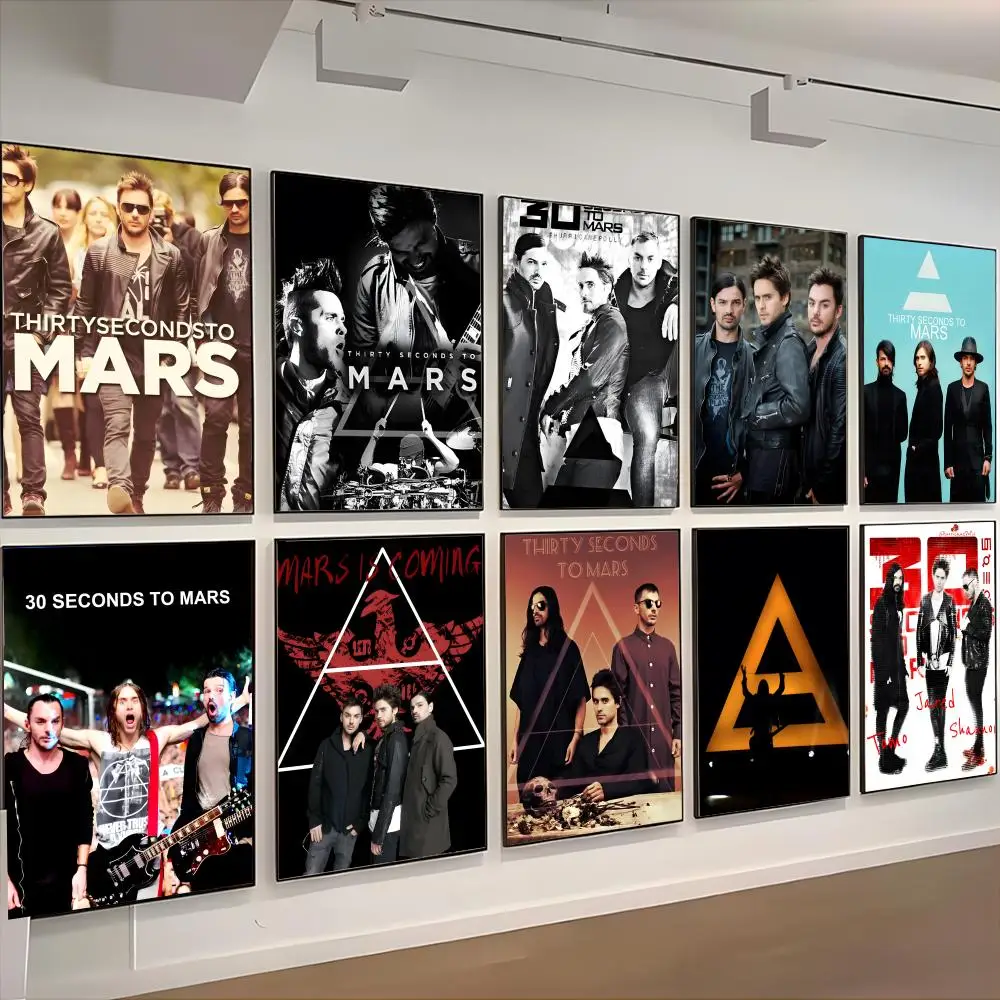 alternative rock merch T-Thirty Seconds to Mars Poster retro art restaurant bar decoration