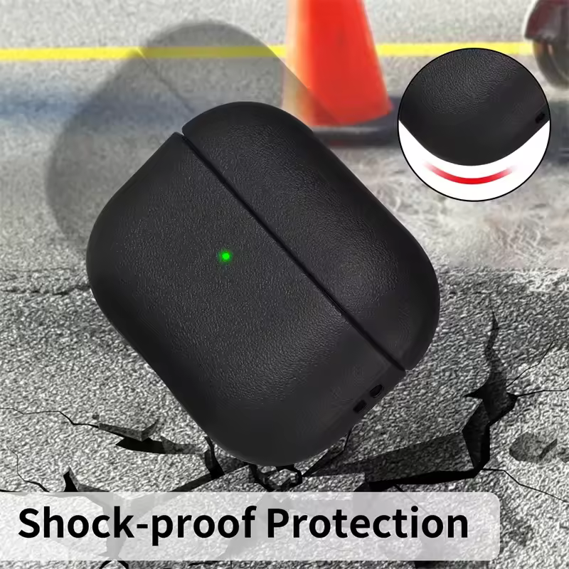 Leather grain Case For AirpPods Pro 2 For Airpods Pro 3 Case Airpods 4 3 Apple Bluetooth Earphone Accessories Protect Machine - Image 3