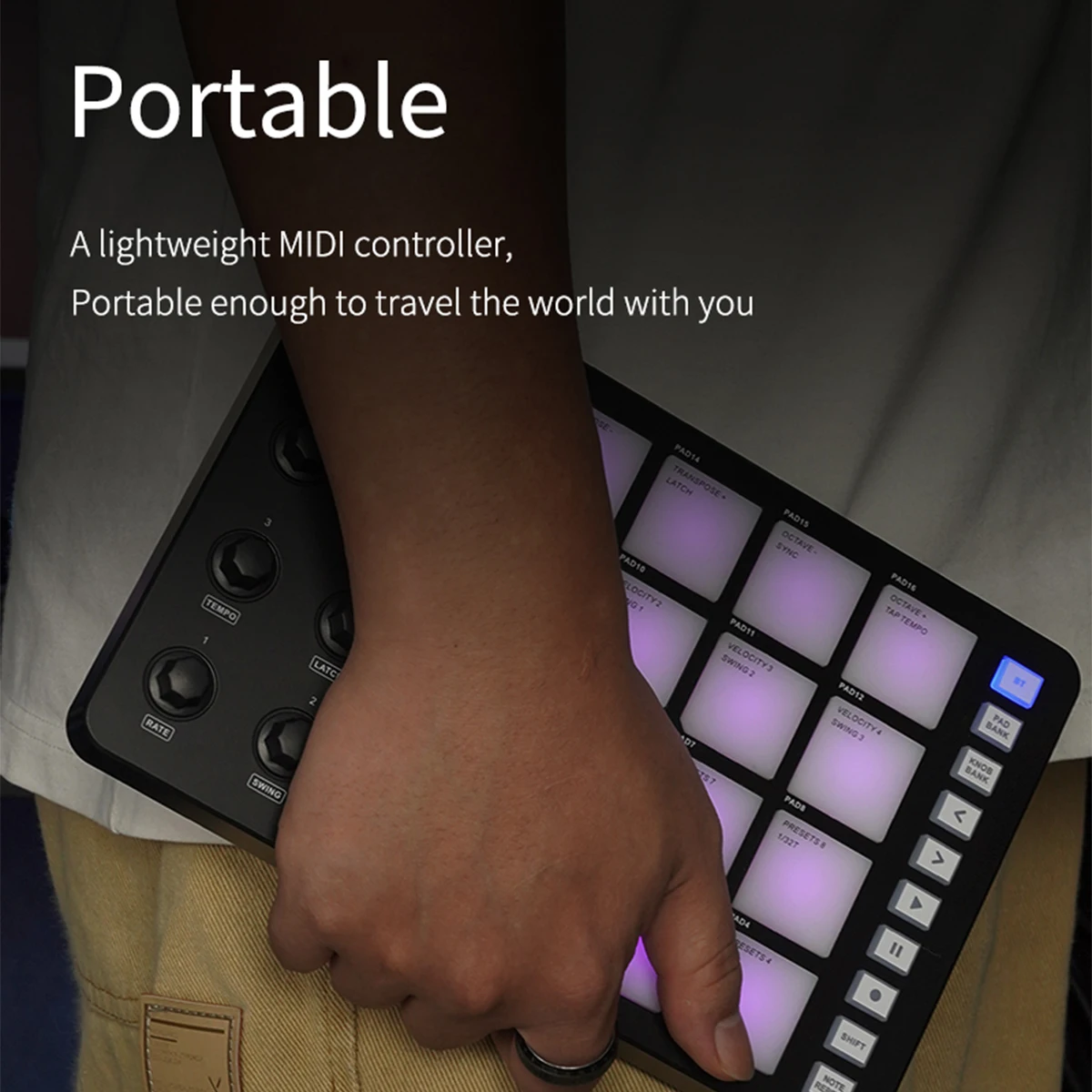 Contrôleur MIDI sans fil M-VAV - Midi Controller Pad avis et prix