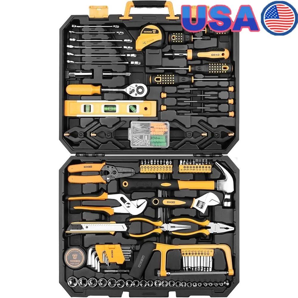 

228 Piece Socket Wrench Tool Set Auto Repair Combination Kit with Plastic Storage Case Handy Toolkit